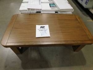 lot 208 image: Cabalynn 56.25 in. Light Brown Rectangle MDF Coffee Table