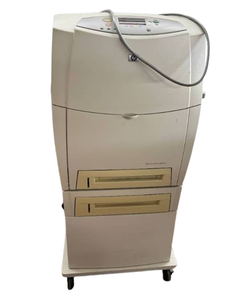 lot 38 image: MSRP $5000 HP Color LaserJet 4600hdn Laser Printer - 400 MHz Processor, PostScript Level 3 Emulation, up to 17 ppm Printing Speed - Great Working Condition
