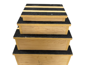 lot 50 image: Nesting Rehabilitation Physical Therapy Step Stool Set - Balance Training, Assists with Improving Body Mechanics - Great Condition
