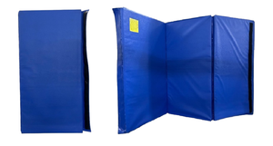 lot 53 image: 3-Fold Foldable Physical Education Personal Fitness Gym Mat - Hard-Wearing Vinyl Cover, Velcro Attachments, Ideal Space-Saver - Great Condition