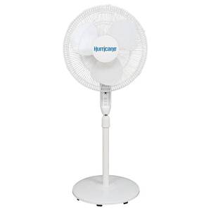 lot 73 image: Hurricane 736545 16 Supreme Oscillating Electric Stand Fan with Remote - Three Speed Settings, Adjustable Height, High Airflow - Great Condition