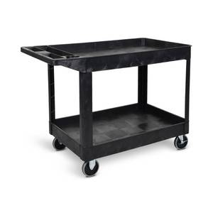 lot 9 image: MSRP $200 Luxor 2 Tier Transport Multipurpose Utility Cart - Good Condition (Contents Not Included)