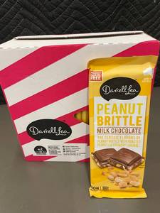lot 38 image: WA 3 - Darrell Lea Peanut Brittle Milk Chocolate, 17 x 160g Bars, Bulk Lot