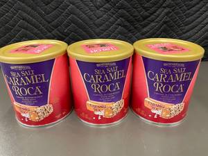 lot 52 image: OR 1 - 3 Brown & Haley Sea Salt Caramel Roca 10oz Tins, Best by 07MAR25
