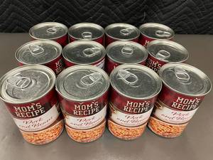 lot 138 image: OH 1 - Case of 12 Moms Recipe Pork and Beans 15 oz Cans, Best by 081526