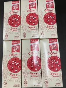 lot 151 image: SC 1 - Cybeles Free To Eat Red Velvet Cookies 6-Pack Gluten-Free Vegan 6oz Each