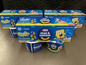 lot 230 image: KS 4 - Kraft Spongebob Mac & Cheese 8-Pack Microwavable Cups, Exp 072025