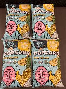 lot 336 image: LesserEvil Organic Popcorn Pina Colada 4-Pack, Gluten Free, Exp 1152025