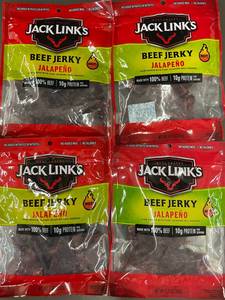 lot 379 image: ID 3 - Jack Links Jalapeno Beef Jerky 4-Pack (3.25 oz Each, Best By 6152026)