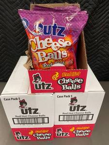 lot 461 image: FL 4 - Bulk Lot 15 Bags Utz Red Hot Cheese Balls, May 2025 Expiry