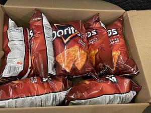 lot 521 image: BP - Doritos Spicy Nacho 9.25 oz Bags, Bulk Lot - Best By 71525