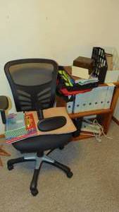 lot 72 image: Lot of Various office Suppliers, Office Chair, Cabinet, File Holders and Misc