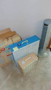 lot 84 image: 2- Box Fans and Tower Fan