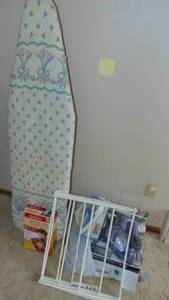 lot 90 image: Ironing Board, Heating Pad, Shark Steamer and Drying Rack