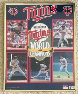 lot 109 image: Framed Twins 1987 World Champions Poster