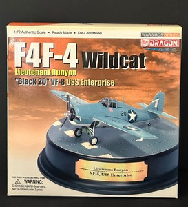 lot 57 image: Dragon Wings F4F-4 Wildcat 172 Diecast Model VT-6 USS Enterprise