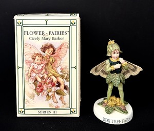 lot 50 image: LR- Flower Fairies Box Tree Fairy Figurine with Box
