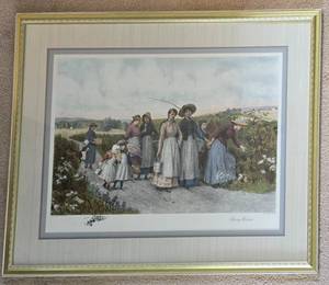 lot 7 image: Large Berry Pickers Print