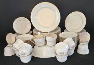 lot 61 image: Beautiful Vintage Noritake Turlane Ivory China Dinnerware Set