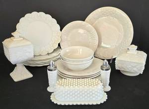 lot 62 image: Vast Vintage Milk Glass Collection