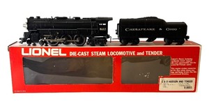 lot 39 image: Lionel Die-Cast Steam Locomotive and Tender C&O Hudson 8603