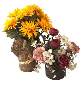 lot 48R image: Set of 2 Faux Floral Arrangements