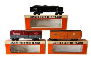 lot 96 image: Lionel New York Central Gondola, New York Central Reefer and New York Central Box Car