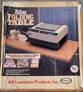 lot 134 image: Versatile Atlas Aluminum Folding Table