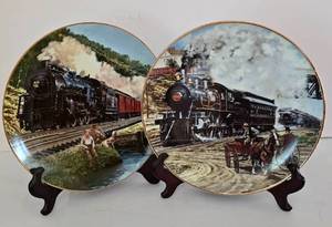 lot 151 image: Set of J.B. Deneen Classic American Train Plates in Original Boxes