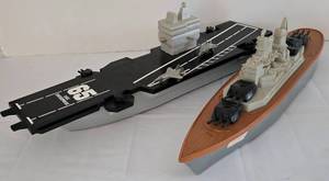 lot 153 image: Pair of Military Ship Replicas