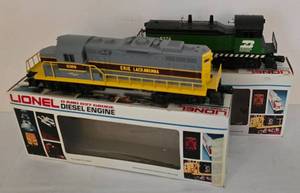 lot 159 image: Pair of Lionel 0 & 027 Gauge Diesel Train Engines