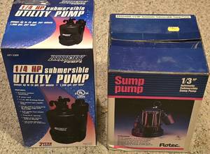 lot 181 image: Sump Pump & Utility Pump Duo