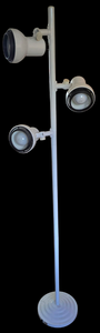 lot 279 image: White Floor Lamp with 3 Adjustable Heads