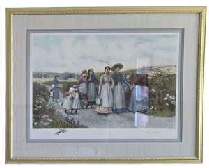 lot 48 image: Jennie Brownscombe Berry Pickers Framed Art Print