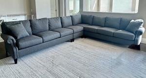 Wesley Hall Large Gray Sectional Sofa in Like New Condition