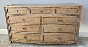 lot 9 image: A.R.T. Furniture 9-Drawer Dresser with Square Metal Pulls