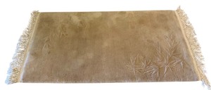 lot 48 image: Plush Area Rug with Embossed Leaf Pattern, 57 x 27 Inches