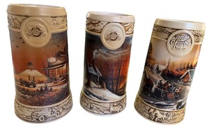 lot 22 image: Set of 3 Miller Genuine Draft Terry Redlin Ducks Unlimited Beer Steins