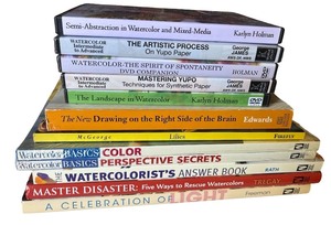 lot 51 image: Watercolor Instruction Books and DVDs