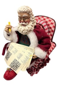 lot 88 image: Possible Dreams Clothtique Santa Figure with Crossword Puzzle