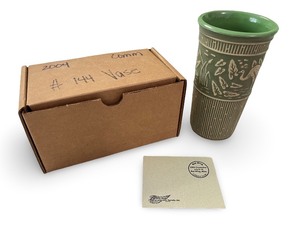 lot 39 image: Red Wing Pottery 2004 Convention Vase with Original Box