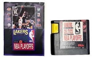 lot 4C image: Lakers versus Celtics and the NBA Playoffs Sega Genesis Game with Box and Manual