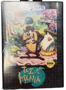 lot 4Q image: Sega Genesis Taz-Mania Game with Case and Manual