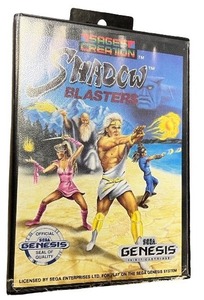 lot 4S image: Sega Genesis Shadow Blasters Game Cartridge with Case