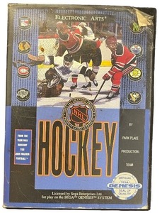 lot 4V image: NHL Hockey Sega Genesis Game with Case and Manual