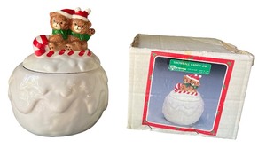 lot 178 image: Christmas Bear Snowball Candy Jar with Original Box