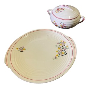 lot 193 image: Edwin M. Knowles Yorktown Shape Serving Platter and Covered Dish