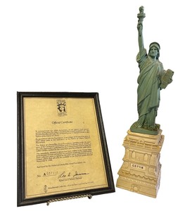 lot 195 image: LibertyEllis Island Foundation Statue of Liberty Replica with Certificate