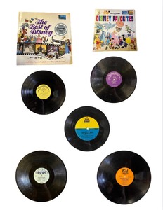 lot 203 image: Collection of Vintage Childrens Vinyl Records with Disney and Kid Stuff Labels