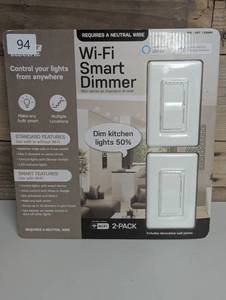 lot 94 image: Feit Electric Wi-Fi Smart Dimmer Switch W or Wo Wifi